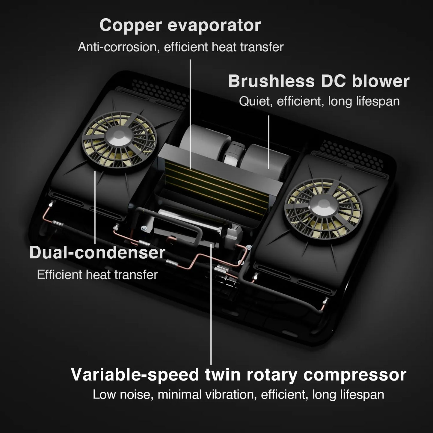 12v / 24v 11000 BTU RV Rooftop Air Conditioner
