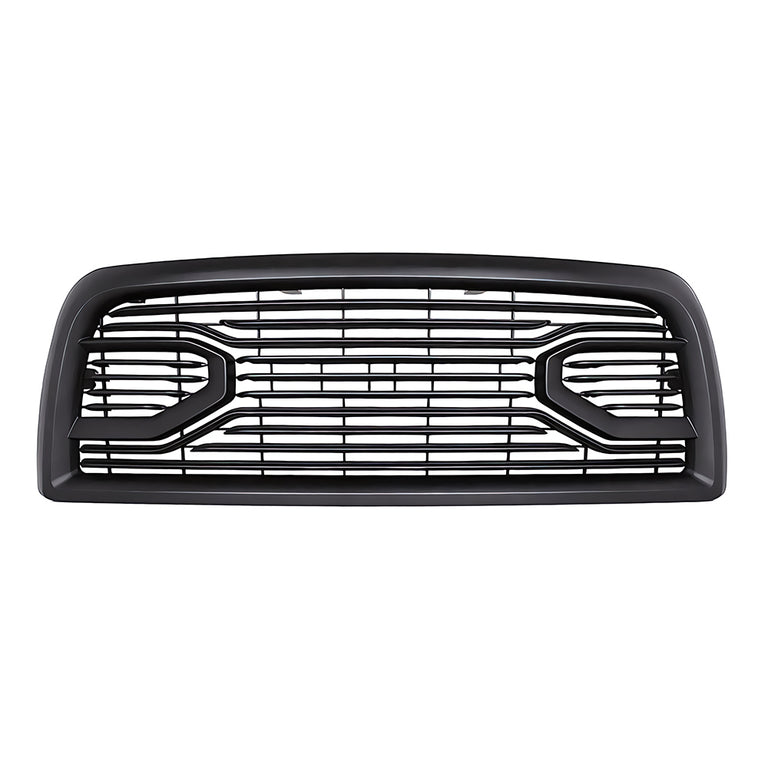 Front Grille For Dodge Ram 2500 2013-2018, Aftermarket Front Grille with Letters, Matte Black