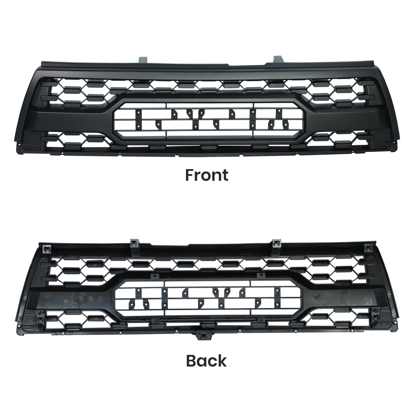 Grille For Toyota 4Runner 1996-2002 3rd Gen Trd Pro, Aftermarket Front Grille with Lettering and Lights, Matte Black