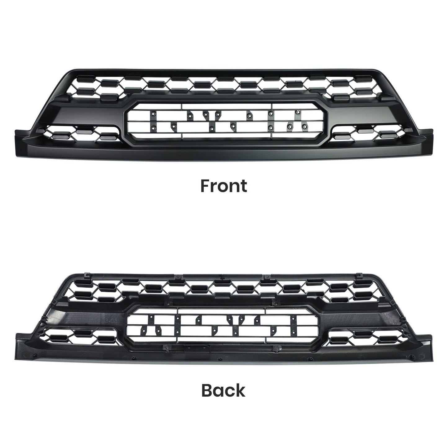 Grille For Toyota 4Runner 2003 2004 2005 4th Gen Trd Pro, Aftermarket Front Grille with Lettering and Lights, Matte Black