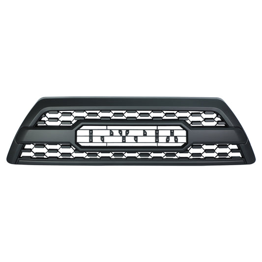 Grille For Toyota 4Runner 2006 2007 2008 2009 4th Gen Trd Pro, Aftermarket Front Grille with Lettering and Lights, Matte Black