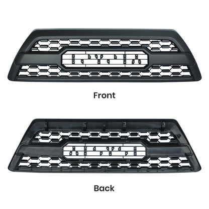 Grille For Toyota 4Runner 2006 2007 2008 2009 4th Gen Trd Pro, Aftermarket Front Grille with Lettering and Lights, Matte Black