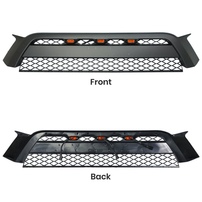 Grille For Toyota 4Runner 2010 2011 2012 2013 5th Gen Trd Pro, Aftermarket Front Grille with Lettering and Lights, Matte Black