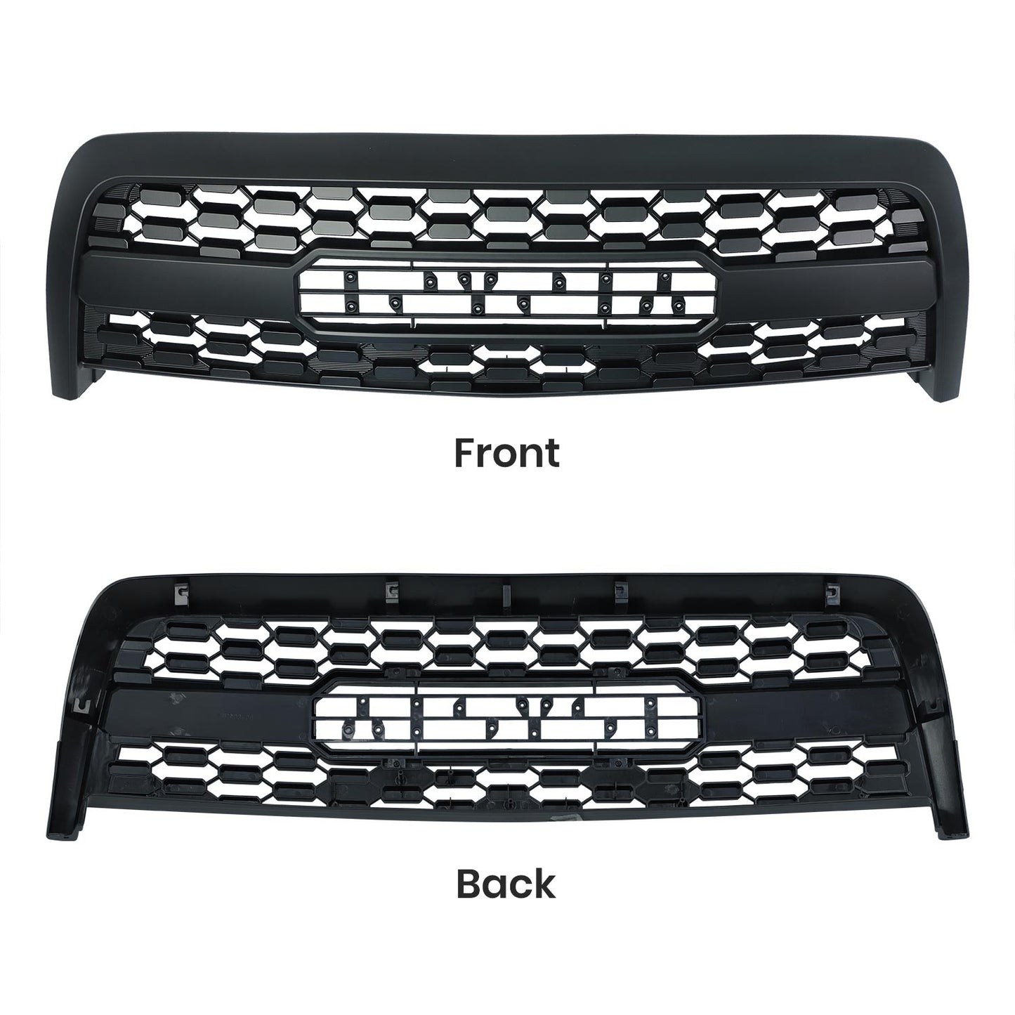 Grille For Toyota Tundra 2003 2004 2005 2006 1st Gen Trd Pro, Aftermarket Front Grille with Lettering and Lights, Matte Black