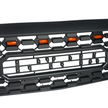 Grille For Toyota Tundra 2003 2004 2005 2006 1st Gen Trd Pro, Aftermarket Front Grille with Lettering and Lights, Matte Black