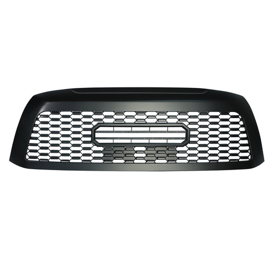 Grille For Toyota Sequoia 2010-2018 Trd Pro, Aftermarket Front Grille with Lettering and Lights, Matte Black