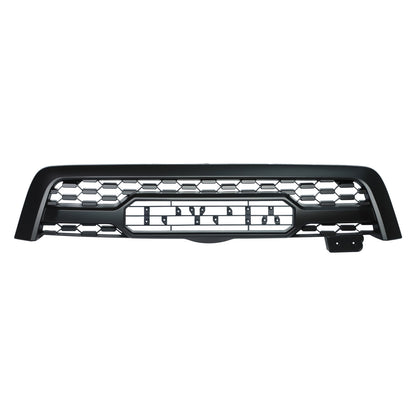 Grille For Toyota Sequoia 2005 2006 2007 Trd Pro, Aftermarket Front Grille with Lettering and Lights, Matte Black