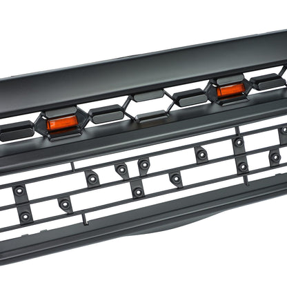 Grille For Toyota Sequoia 2005 2006 2007 Trd Pro, Aftermarket Front Grille with Lettering and Lights, Matte Black