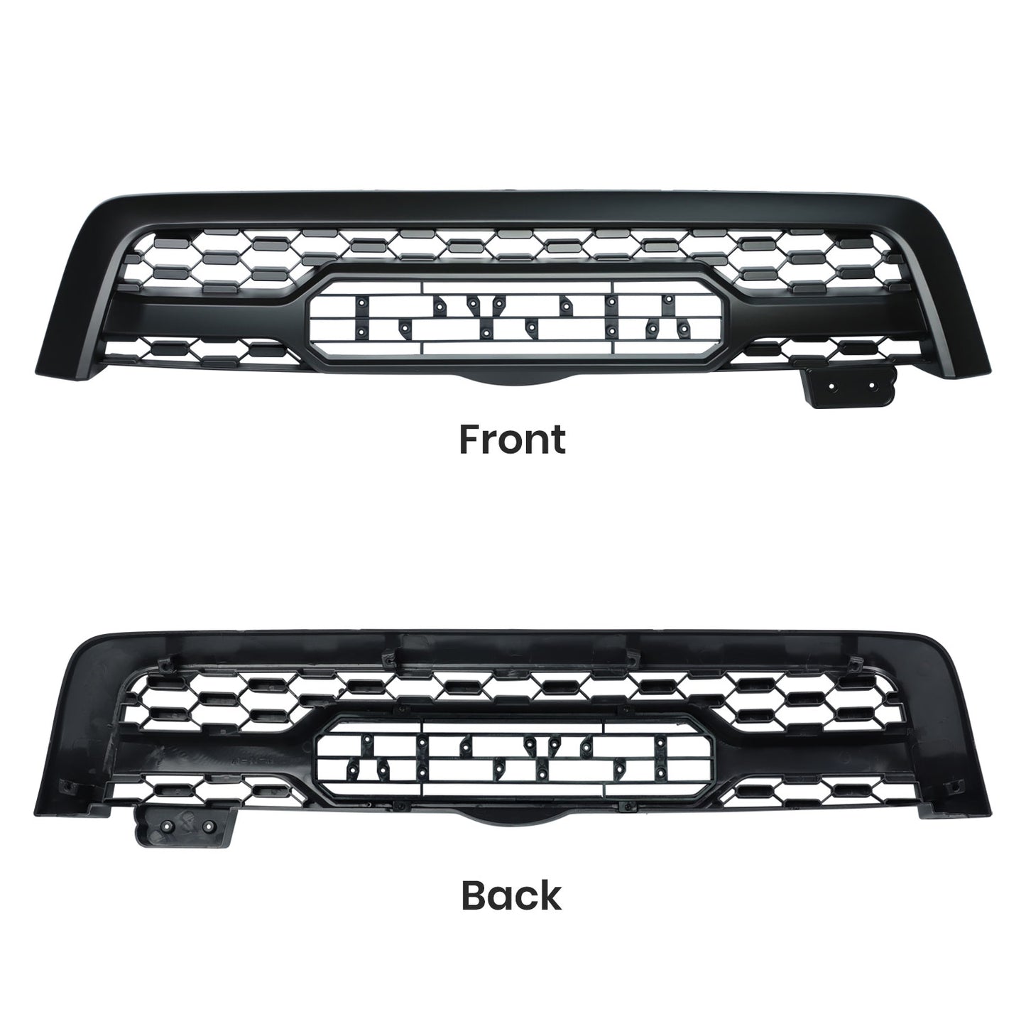 Grille For Toyota Sequoia 2005 2006 2007 Trd Pro, Aftermarket Front Grille with Lettering and Lights, Matte Black