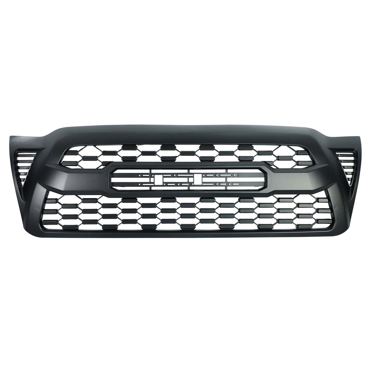 Grille For Toyota Tacoma 2005-2011 Trd, Aftermarket Front Grille with Lettering and Lights, Matte Black