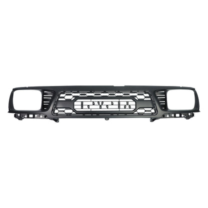 Grille For Toyota Tacoma 1995 1996 Trd Pro, Aftermarket Front Grille with Lettering and Lights, Matte Black