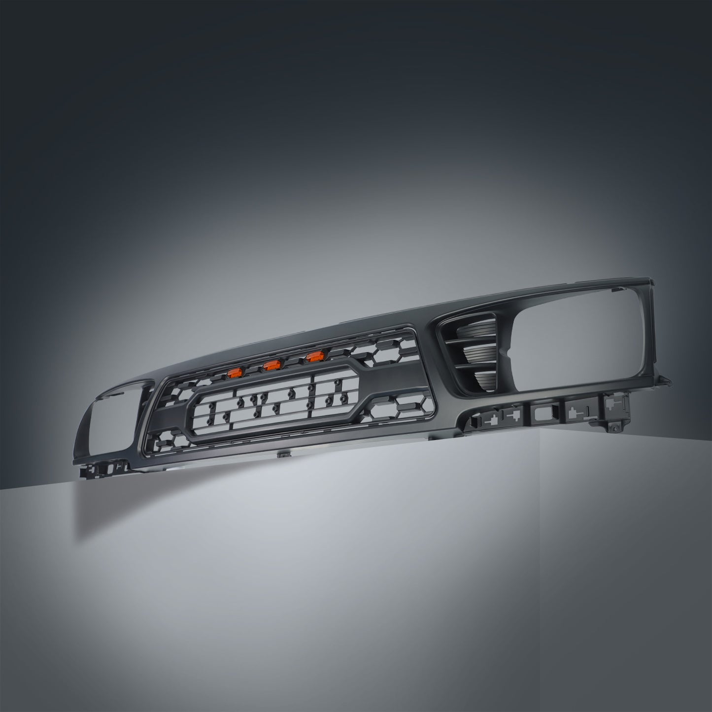 Grille For Toyota Tacoma 1995 1996 Trd Pro, Aftermarket Front Grille with Lettering and Lights, Matte Black