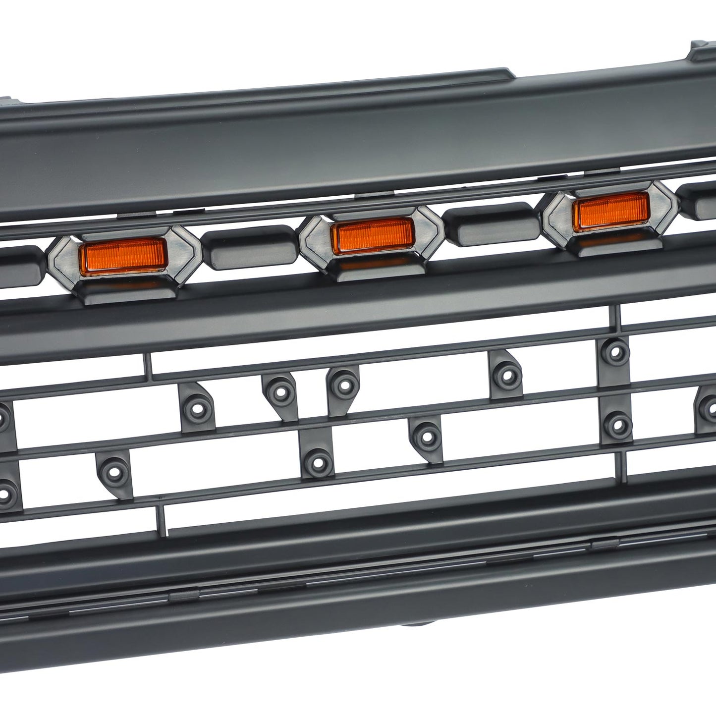 Grille For Toyota Tacoma 1995 1996 Trd Pro, Aftermarket Front Grille with Lettering and Lights, Matte Black