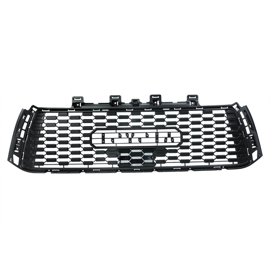 Grille For Toyota Tundra 2010 2011 2012 2013 2nd Gen Trd Pro, Aftermarket Front Grille with Lettering and Lights, Matte Black